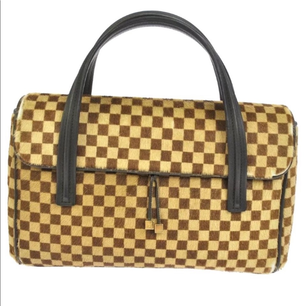 Louis Vuitton Damien satchel pony hair bag tote